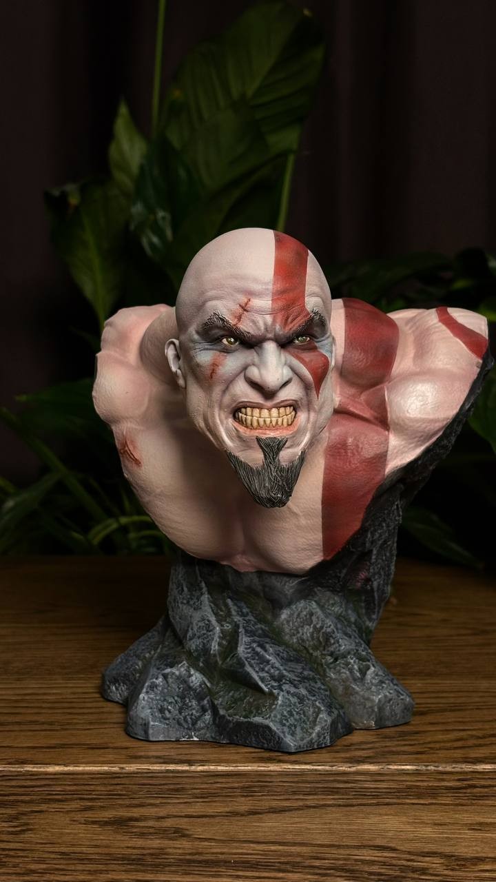 KRATOS BÜST 3D YAZICI HEYKELİ