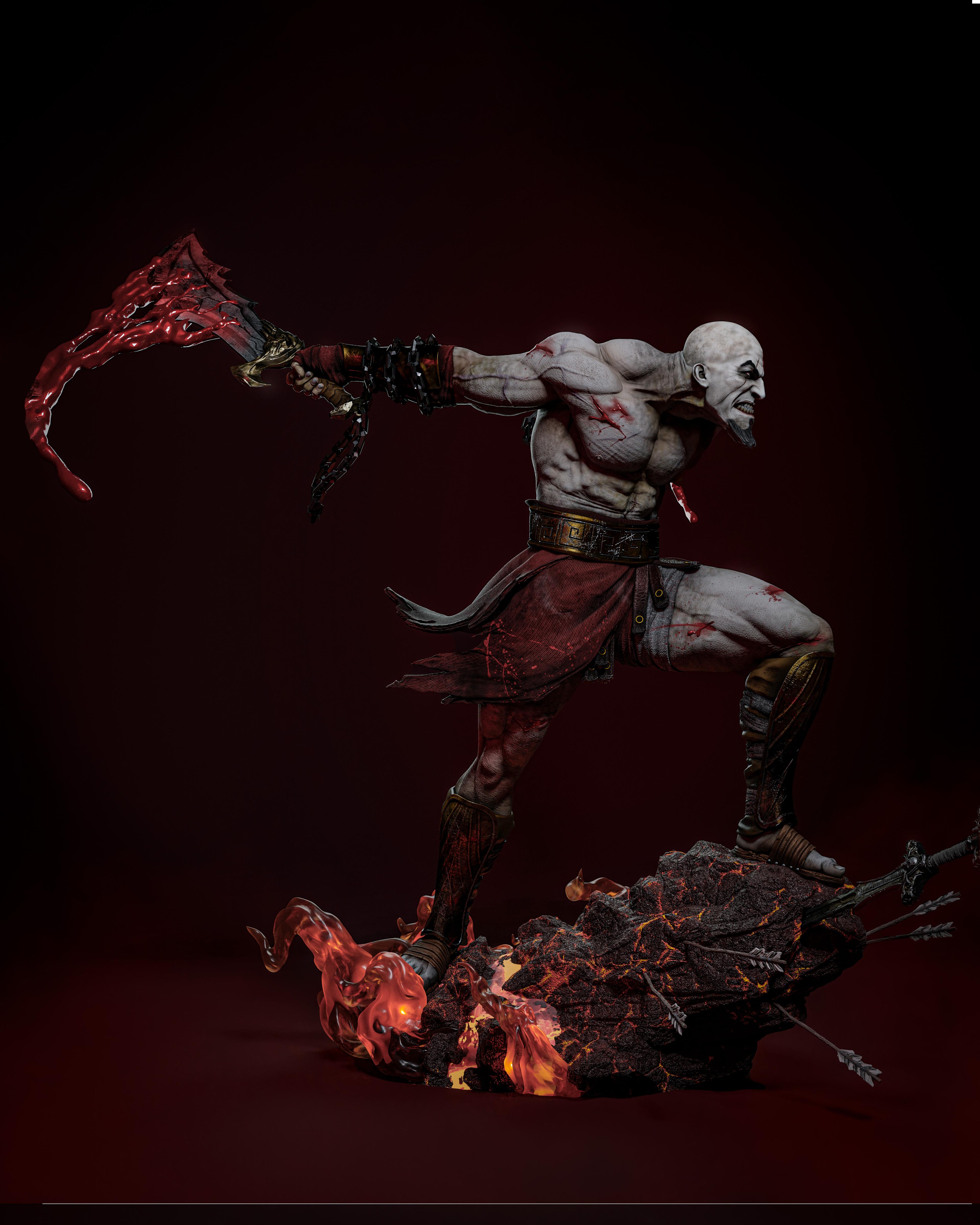 KRATOS 3D YAZICI HEYKEL