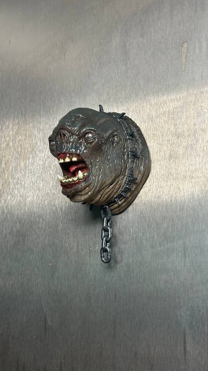 El Yapımı Cave Troll Kafası Magnet – Benzersiz Koleksiyonluk Magnet