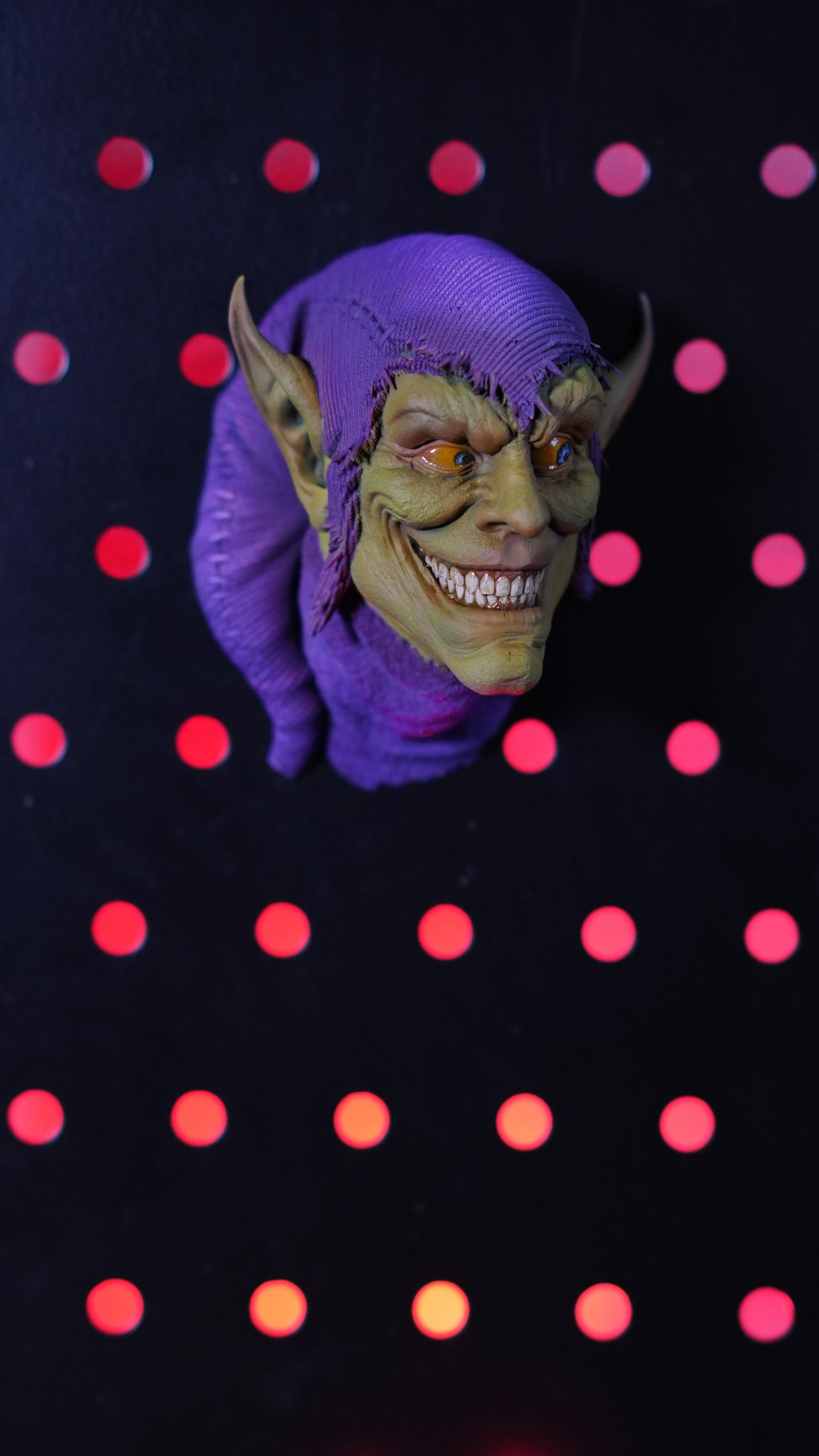  El Yapımı Green Goblin Kafası Magnet – Benzersiz 3D Baskı Not Tutacağı