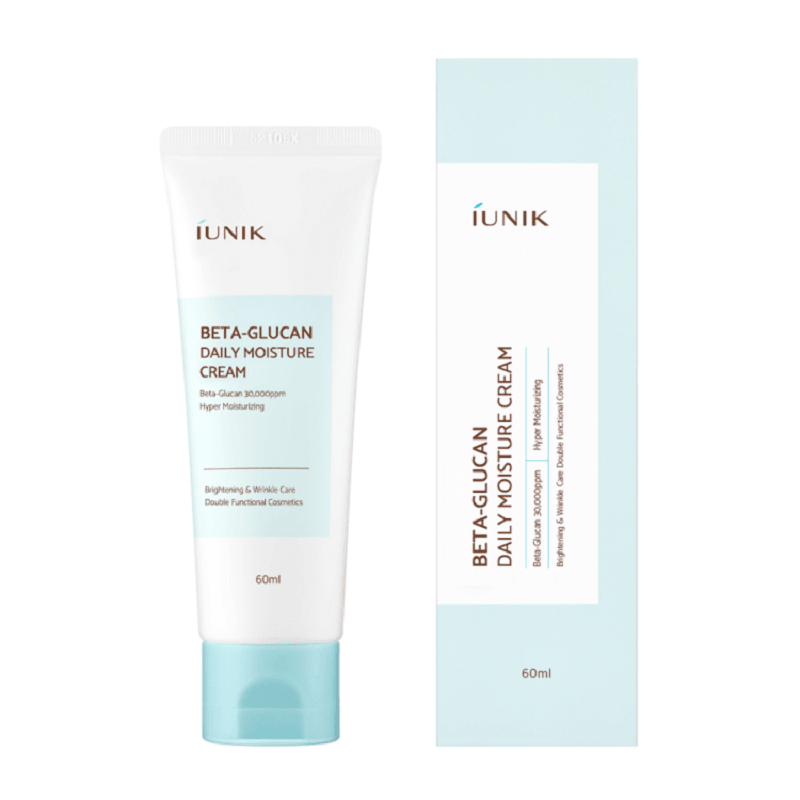 IUNIK Beta-Glucan Daily Moisture Cream 60 ml– Vegan, Hafif ve Yapışkanlık Bırakmayan Derin Nemlendirici Krem