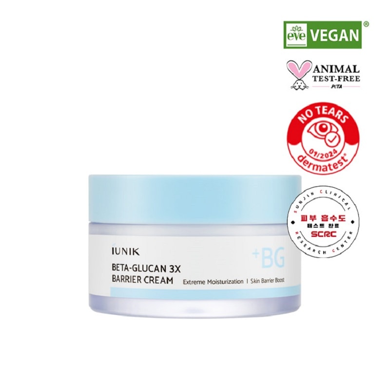 iUNIK Beta-Glucan 3X Barrier Cream 50ml - Yoğun Nemlendirme, Cilt Bariyeri Onarımı ve Hassas Ciltler İçin Derinlemesine Bakım image