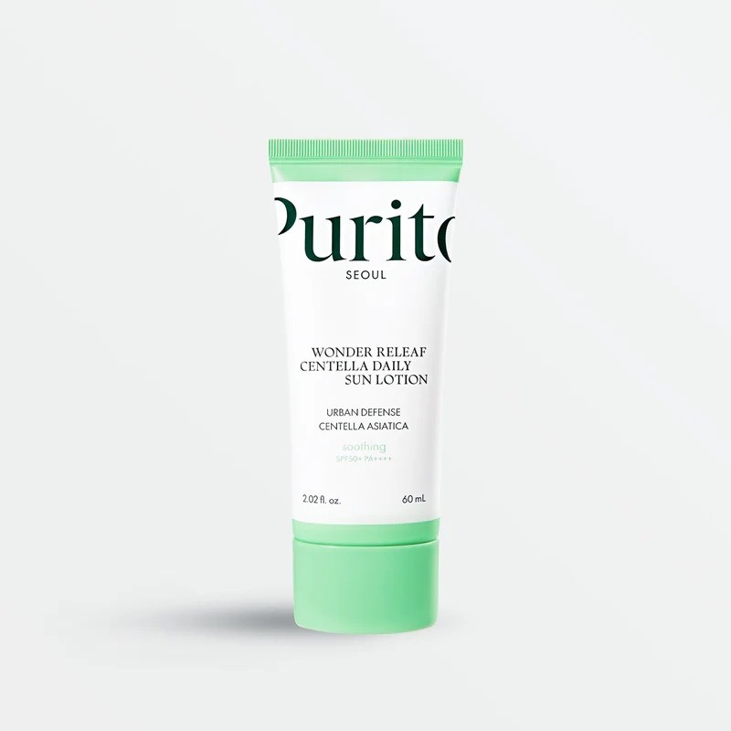 PURITO Wonder Releaf Centella Daily Sun Lotion SPF50+ PA++++ 60 ml - Hassas Ciltler İçin Ultra Hafif Güneş Kremi main variant image