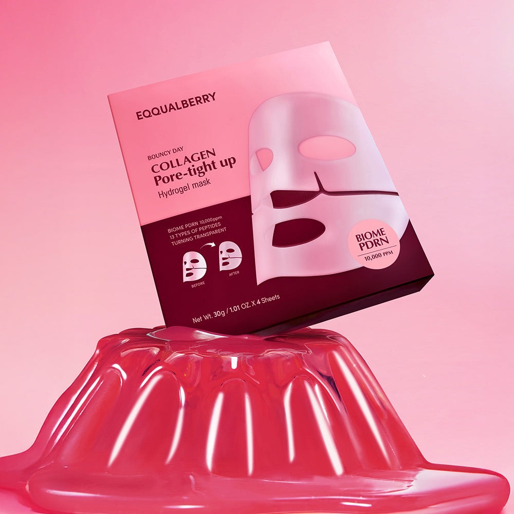 EQQUALBERRY - Collagen Pore-Tight Up Hydrogel Mask (1 adet) - Vegan PDRN + Kolajen Hydrojel Maske