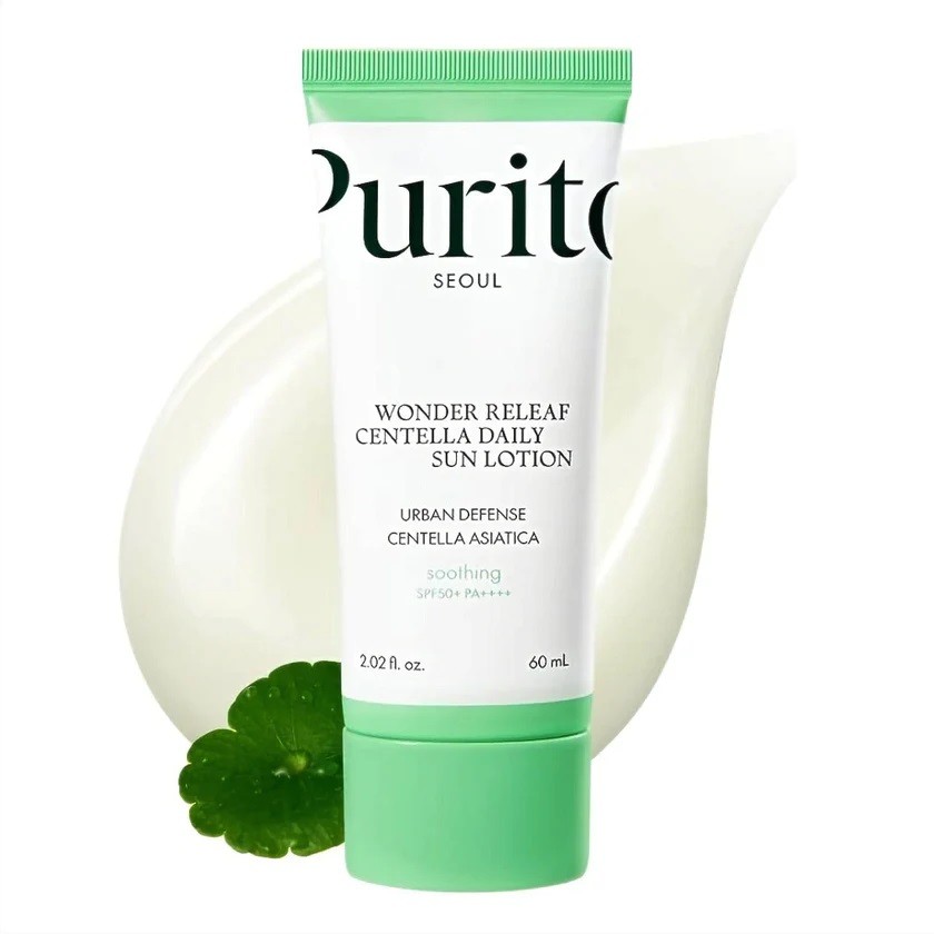 PURITO Wonder Releaf Centella Daily Sun Lotion SPF50+ PA++++ 60 ml - Hassas Ciltler İçin Ultra Hafif Güneş Kremi