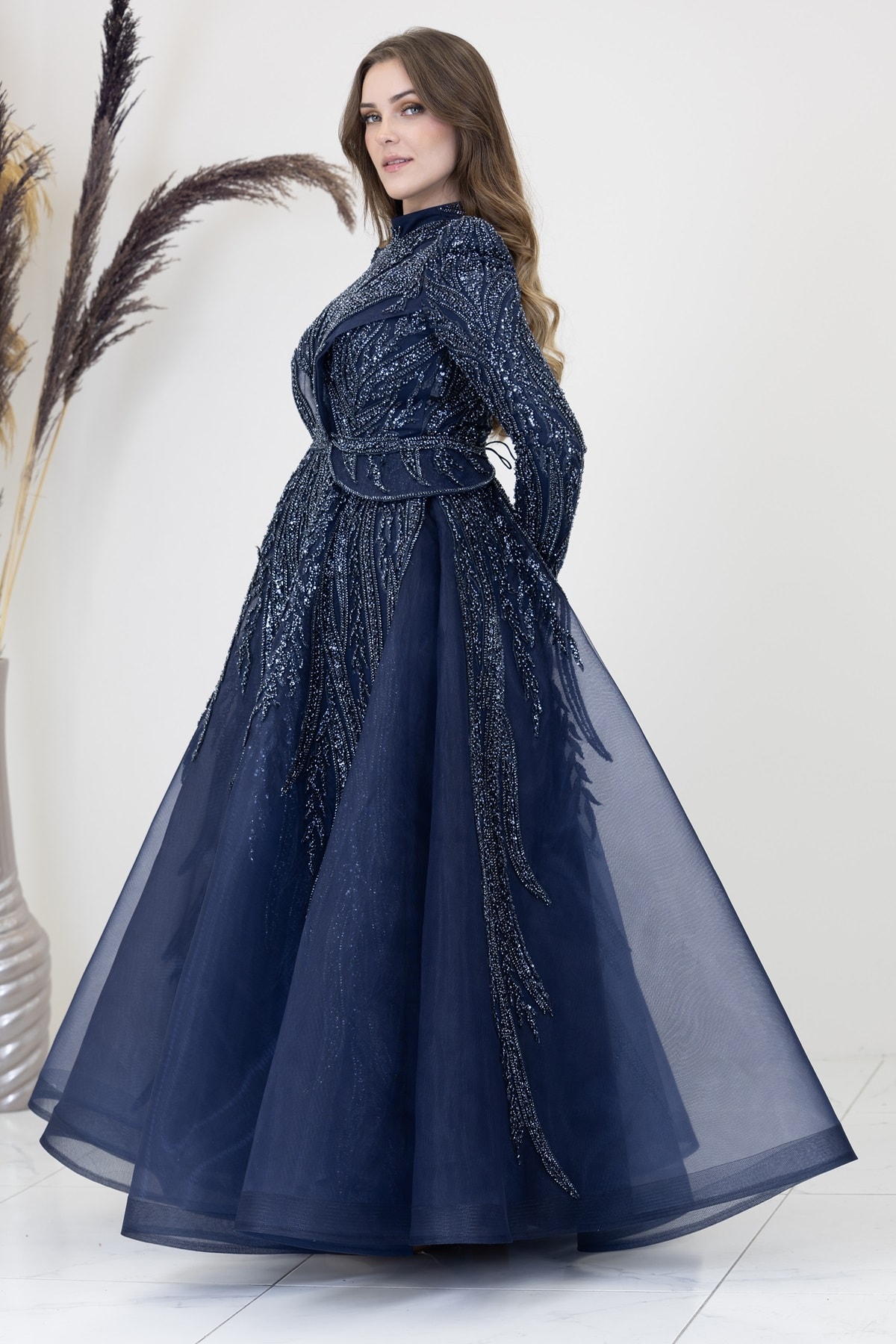 Applique besticktes persönliches Abendkleid