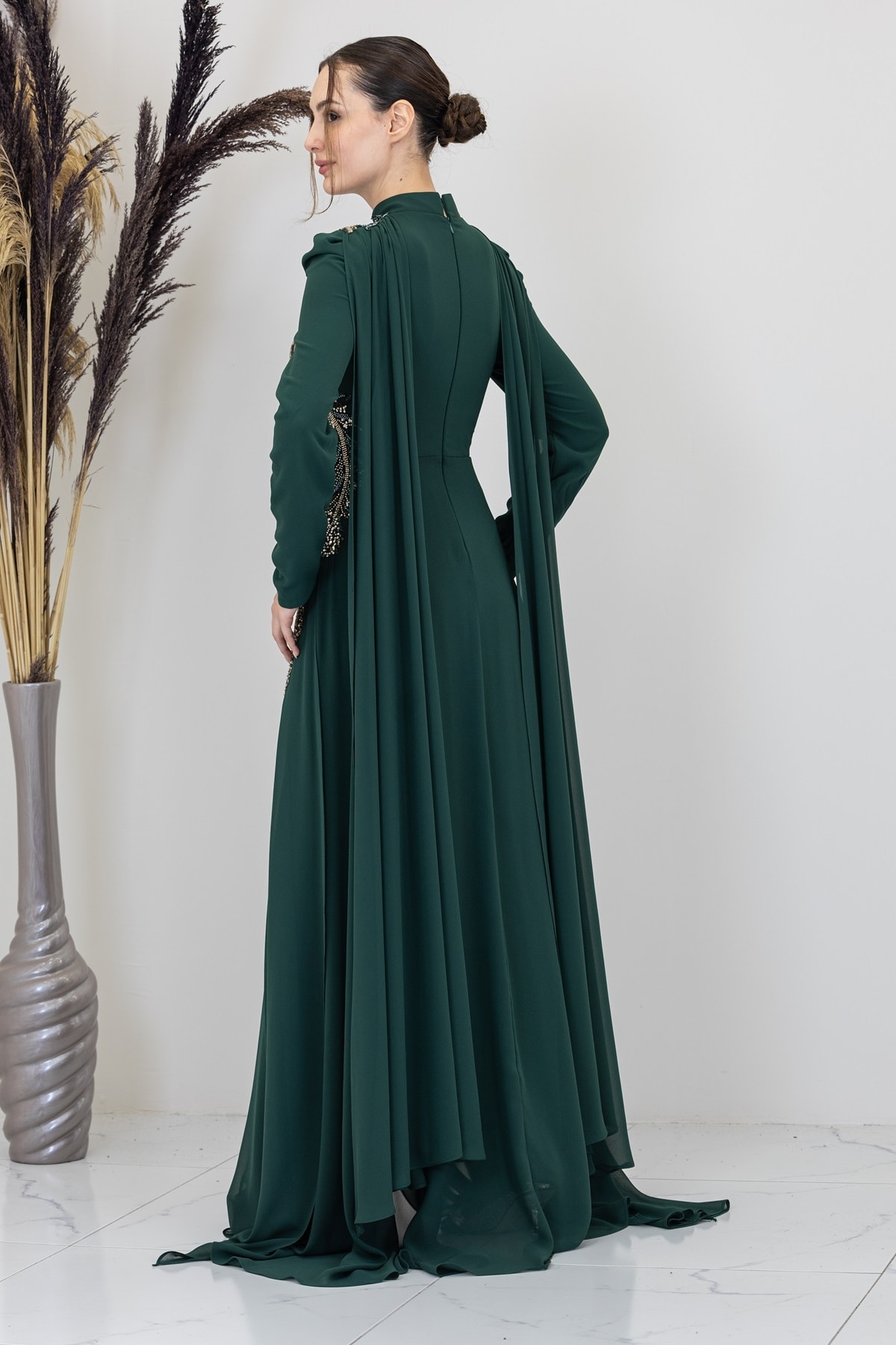 Alif Jumpsuit with Cape Sleeves