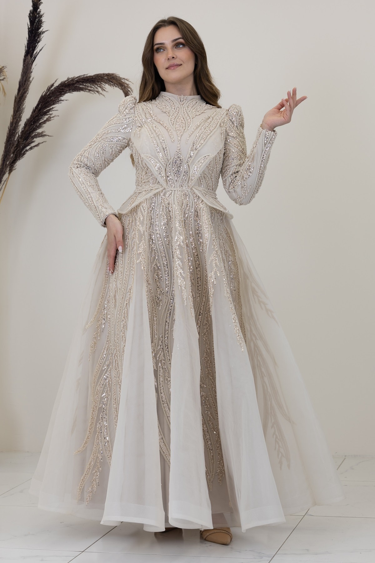 Applique Embroidered Personal Evening Dress