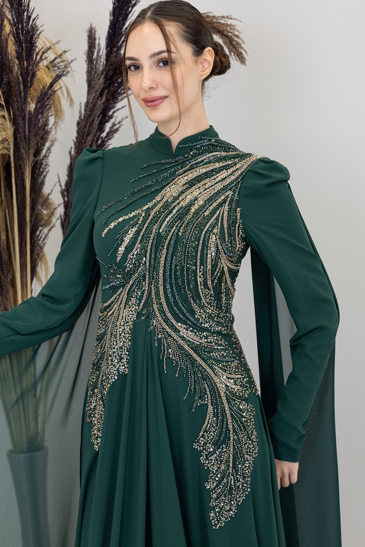 Alif Jumpsuit with Cape Sleeves