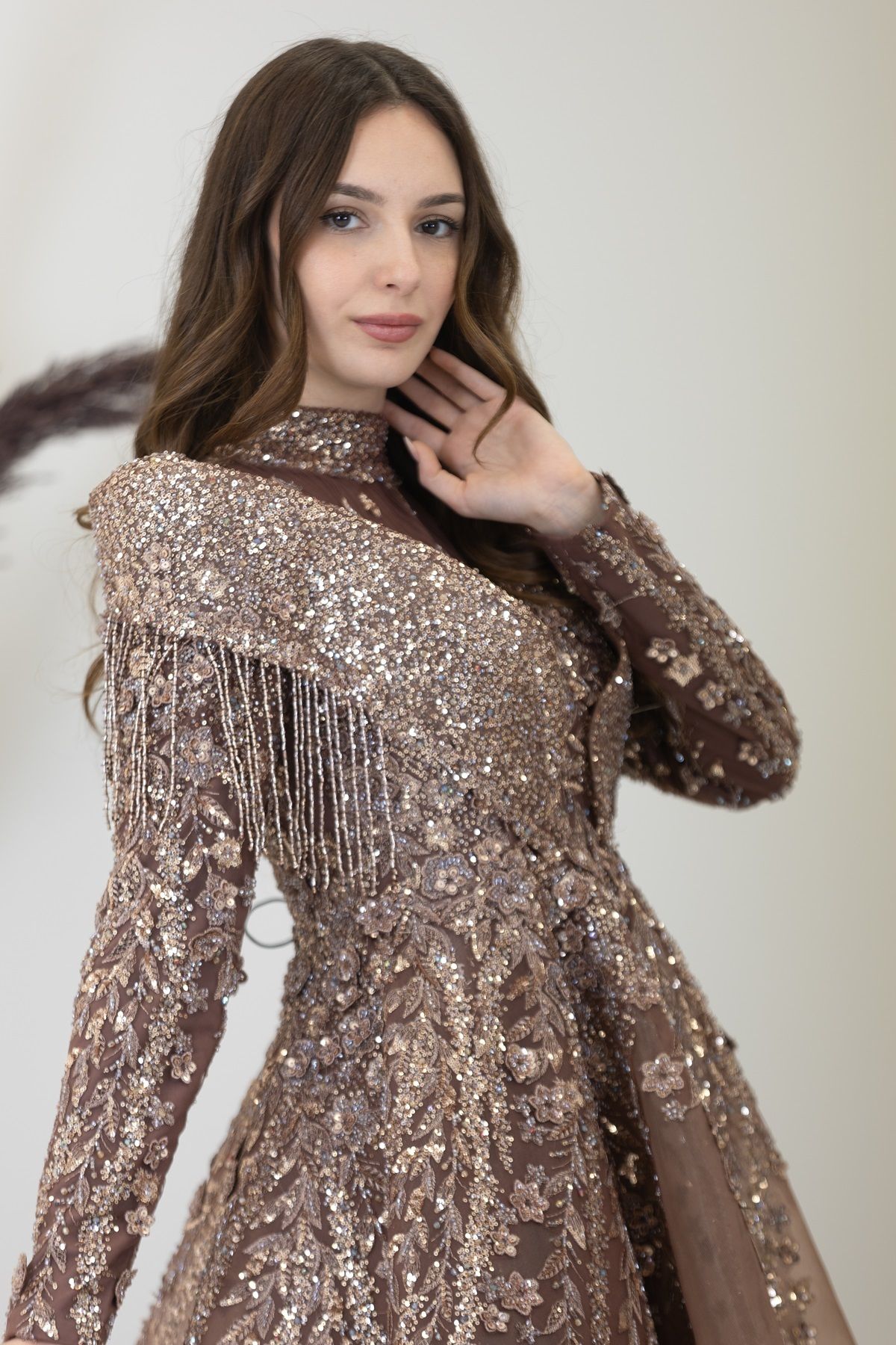 Schultern V Drape Asel Abendkleid