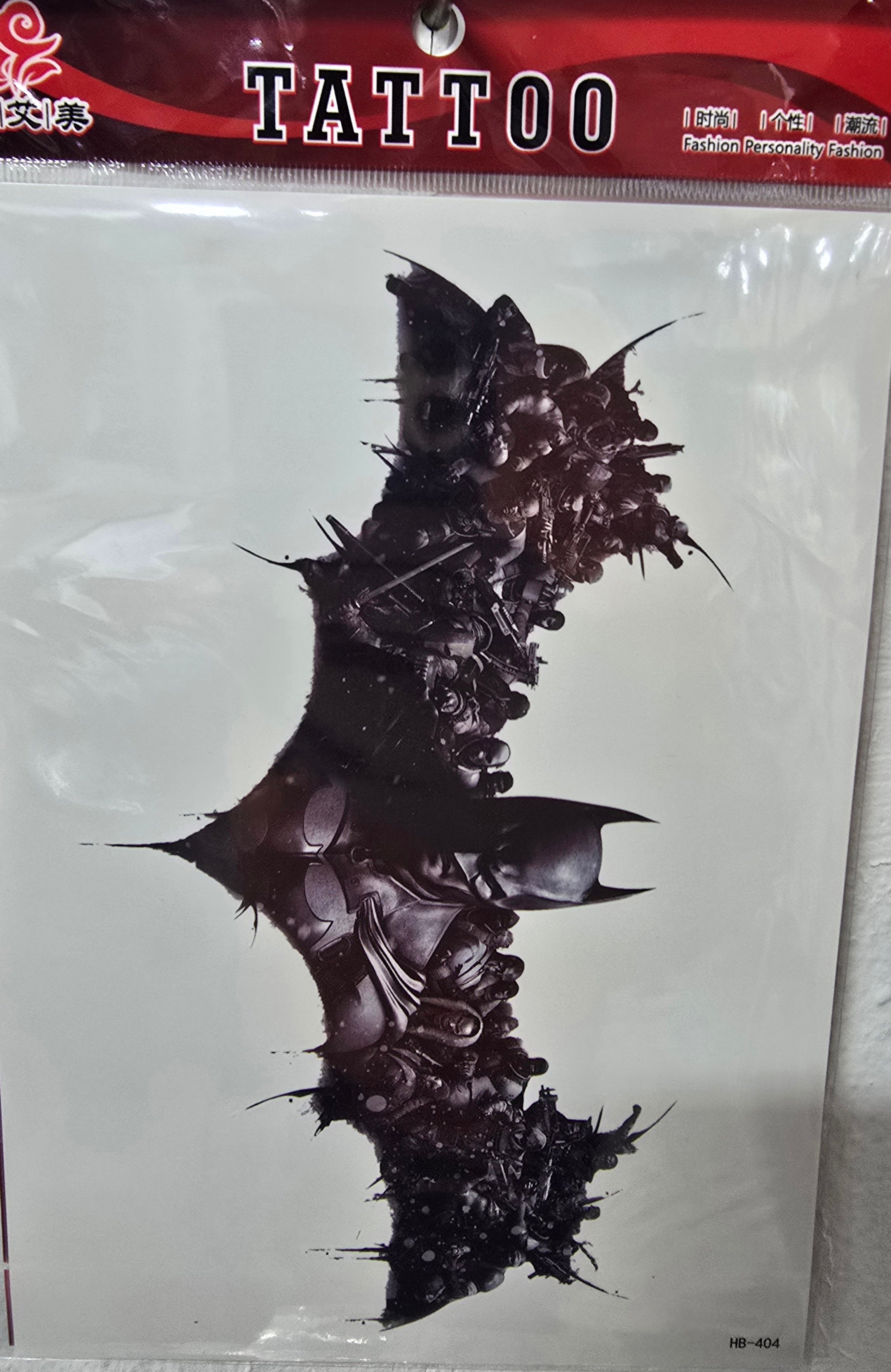 20 cm geçici yapışkan dövme batman