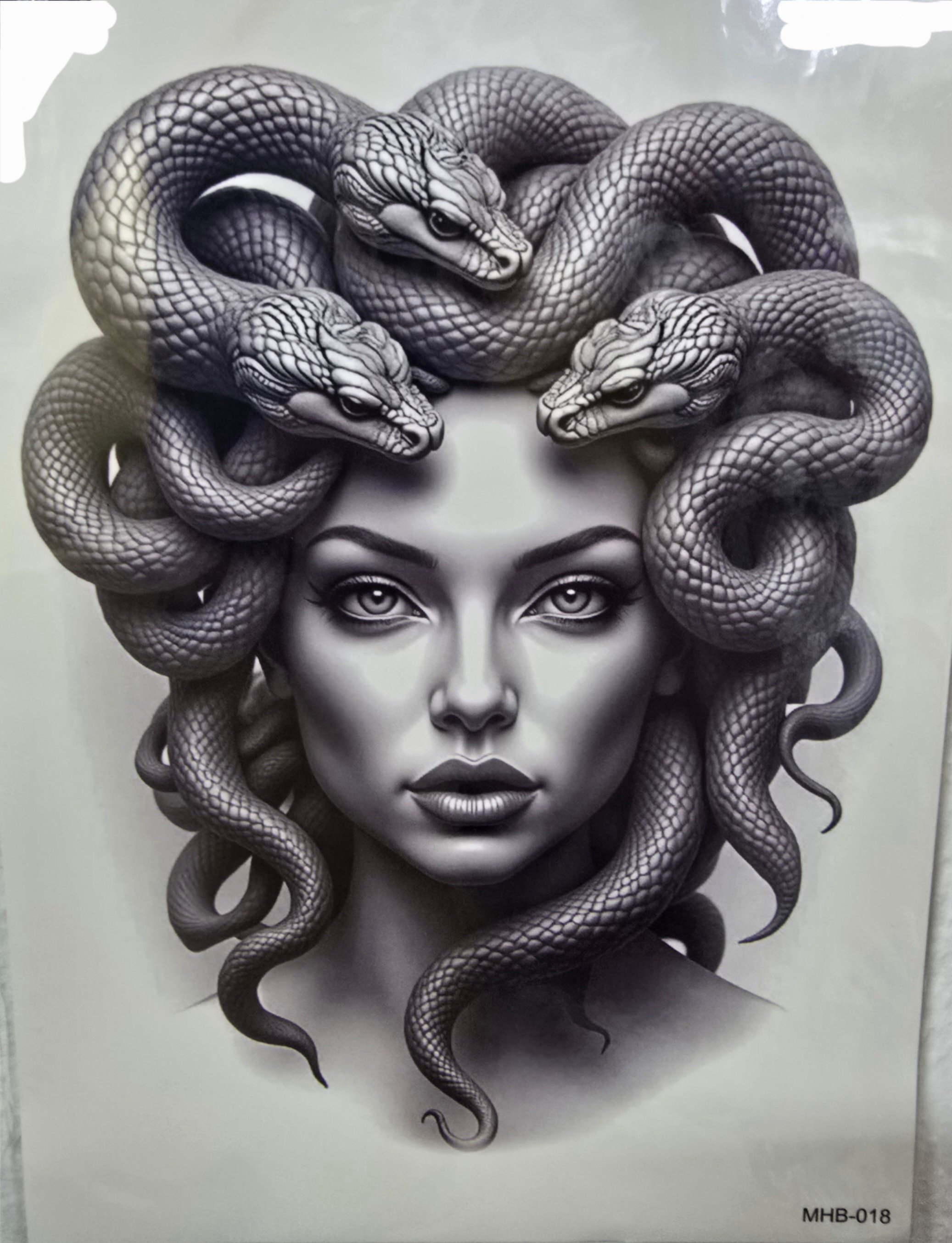 20 cm yapışkan dövme medusa
