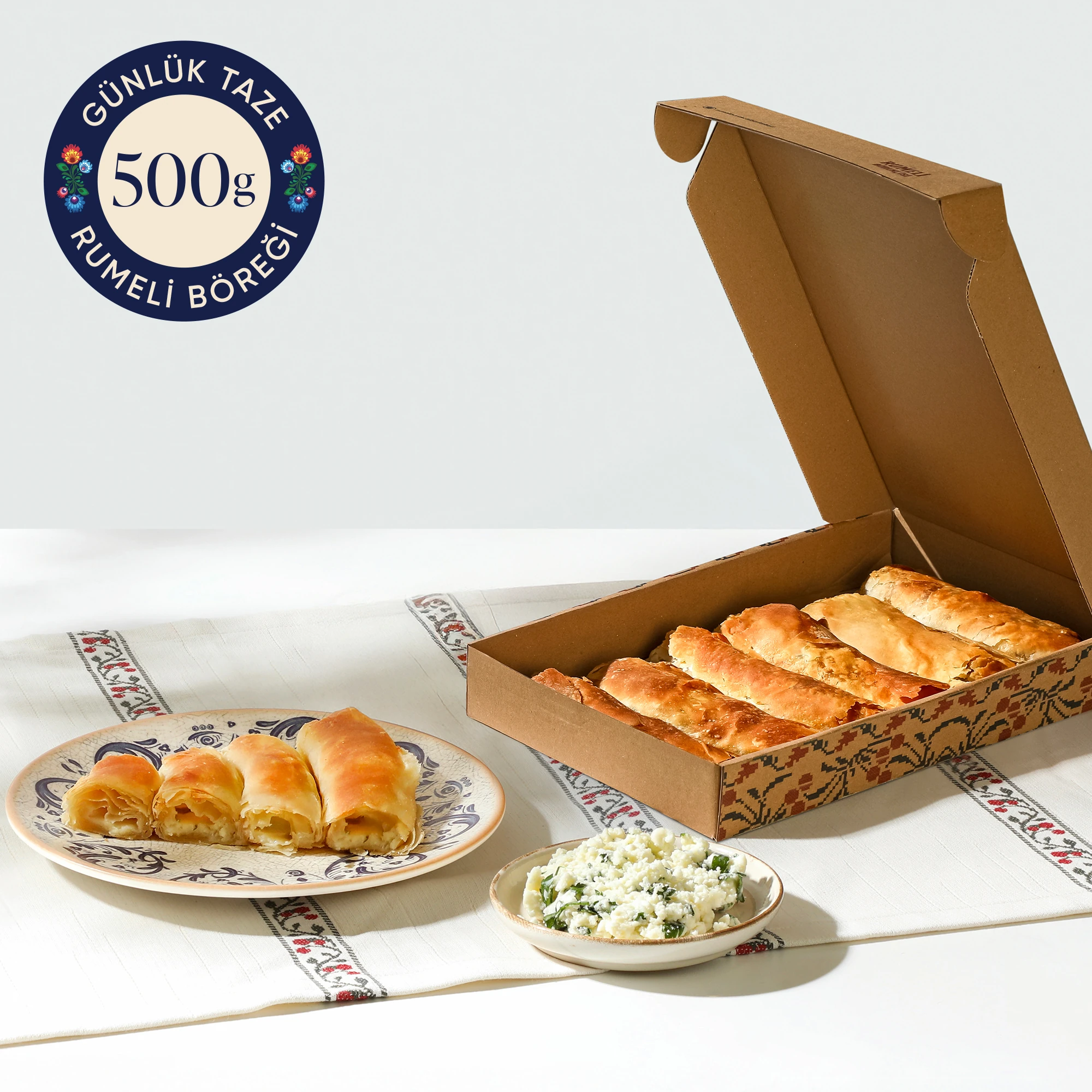 Tam Yağlı Beyaz Peynirli Rumeli Böreği 500 G