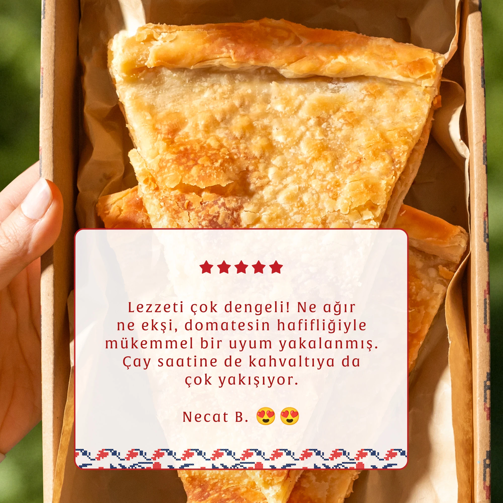 Soğanlı, Yeşil Biberli, Domatesli Rumeli Böreği 1 Kg