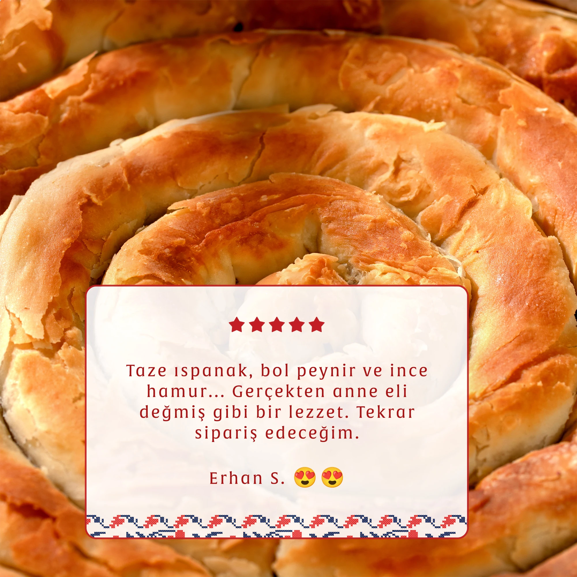 Taze Ispanaklı Beyaz Peynirli Rumeli Böreği 500 G