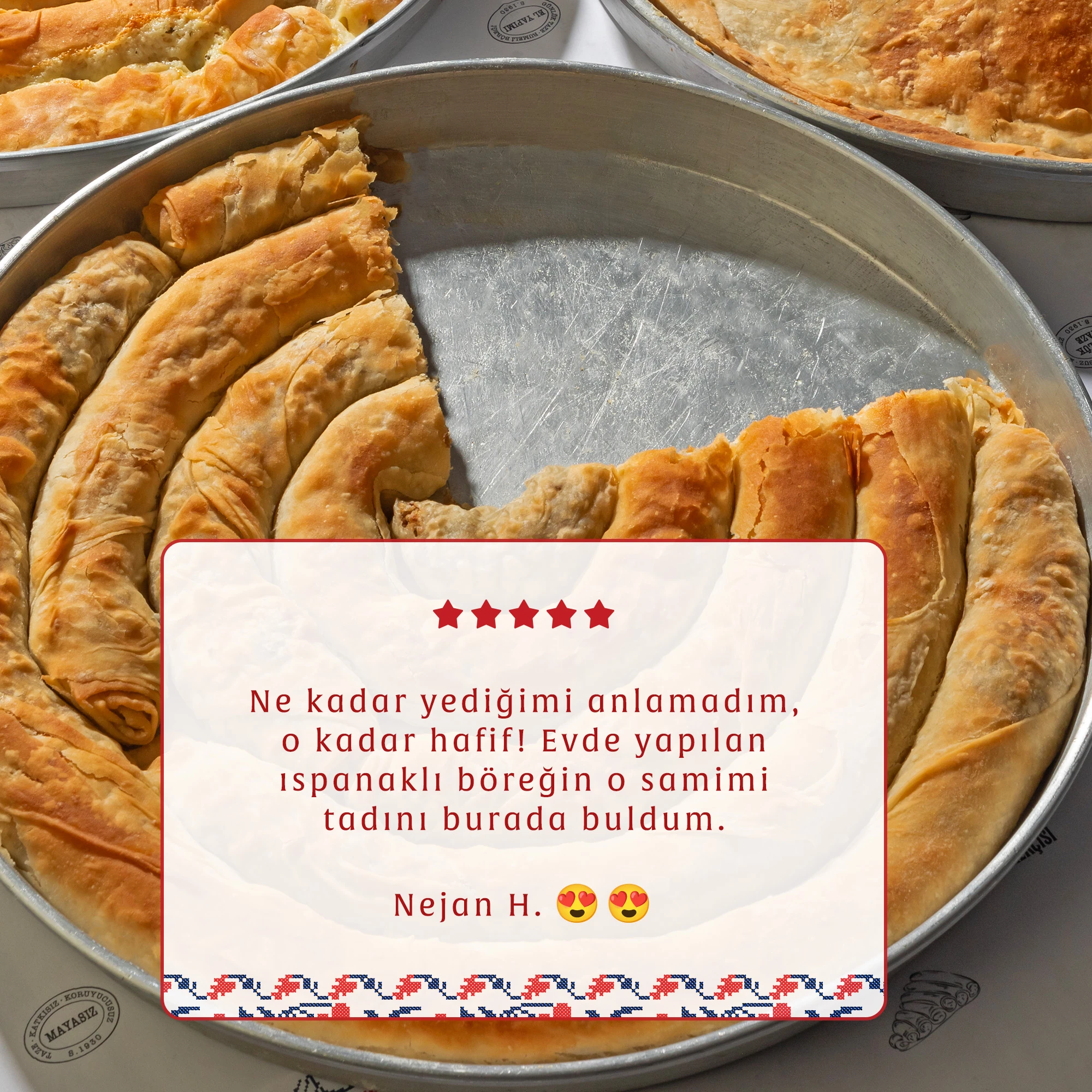 Taze Ispanaklı Rumeli Böreği 500 G