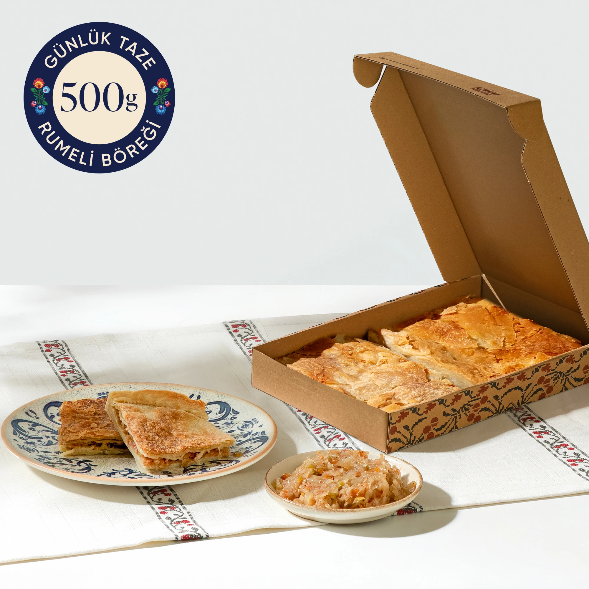 Soğanlı, Yeşil Biberli, Domatesli Rumeli Böreği 500 G