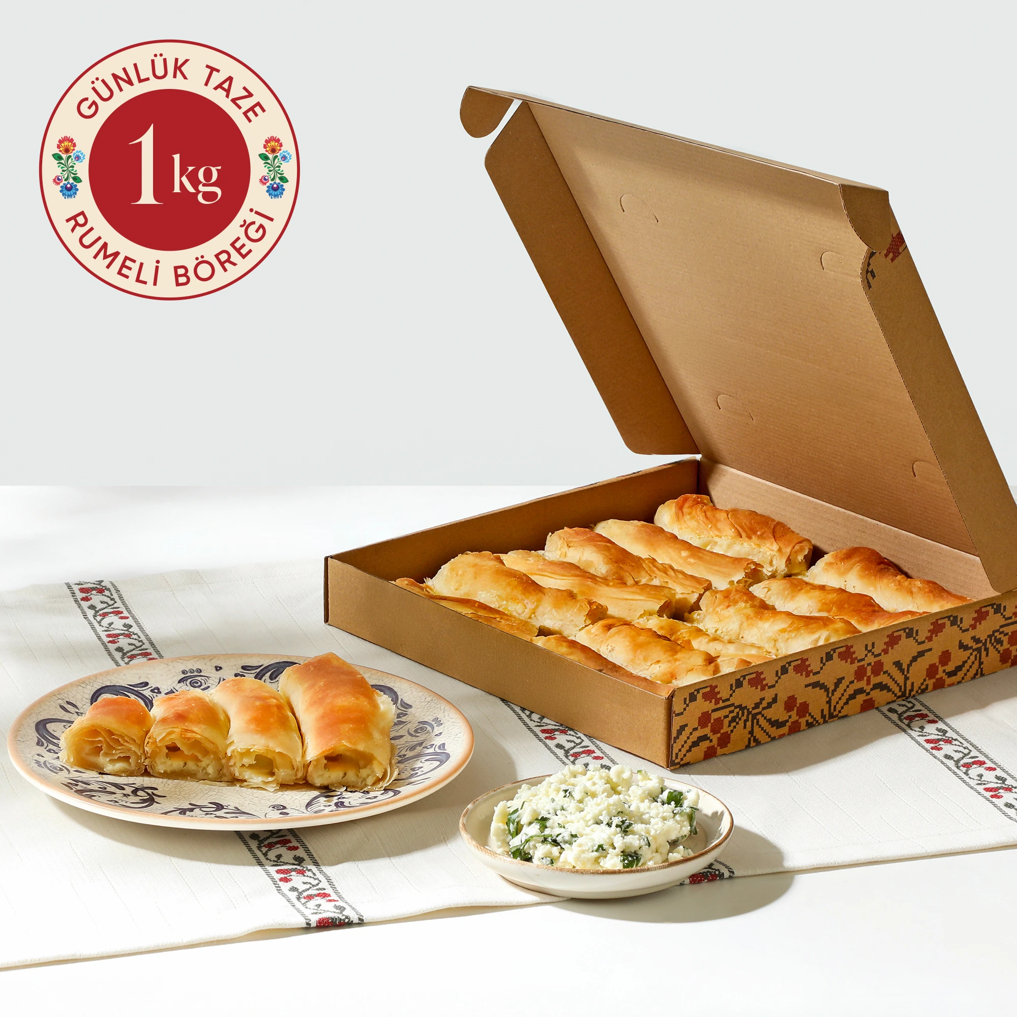 Tam Yağlı Beyaz Peynirli Rumeli Böreği 1 Kg