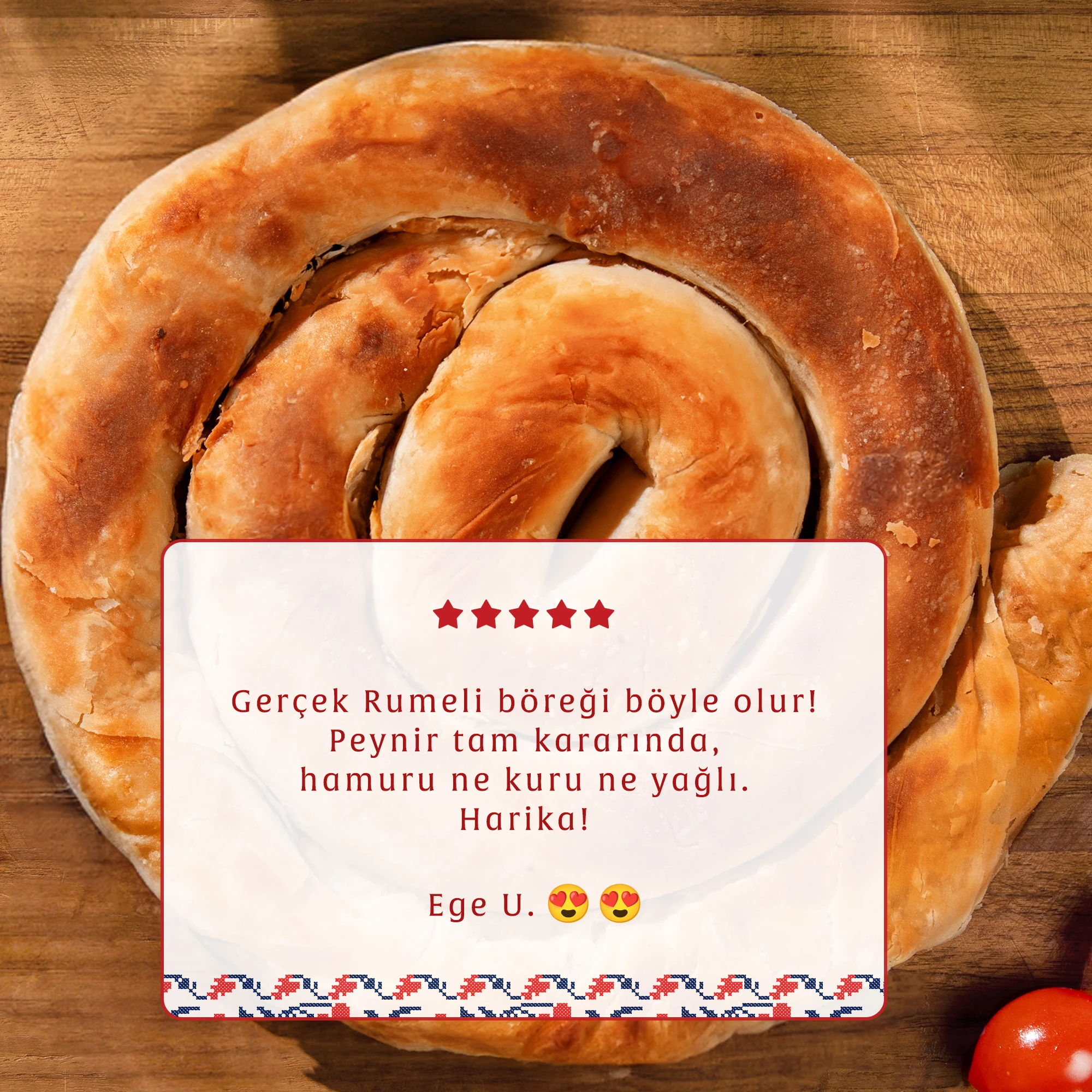 Tam Yağlı Beyaz Peynirli Rumeli Böreği 1 Kg