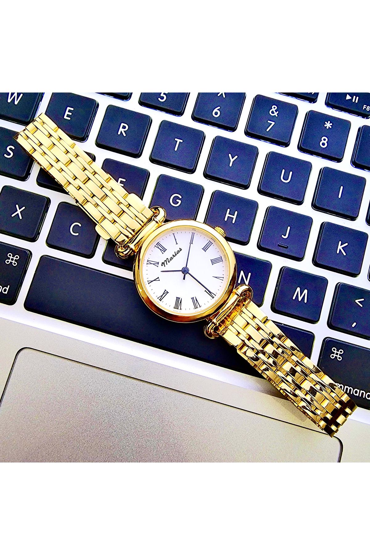 Marka Altın Renkli Retro Kadın Kol Saati