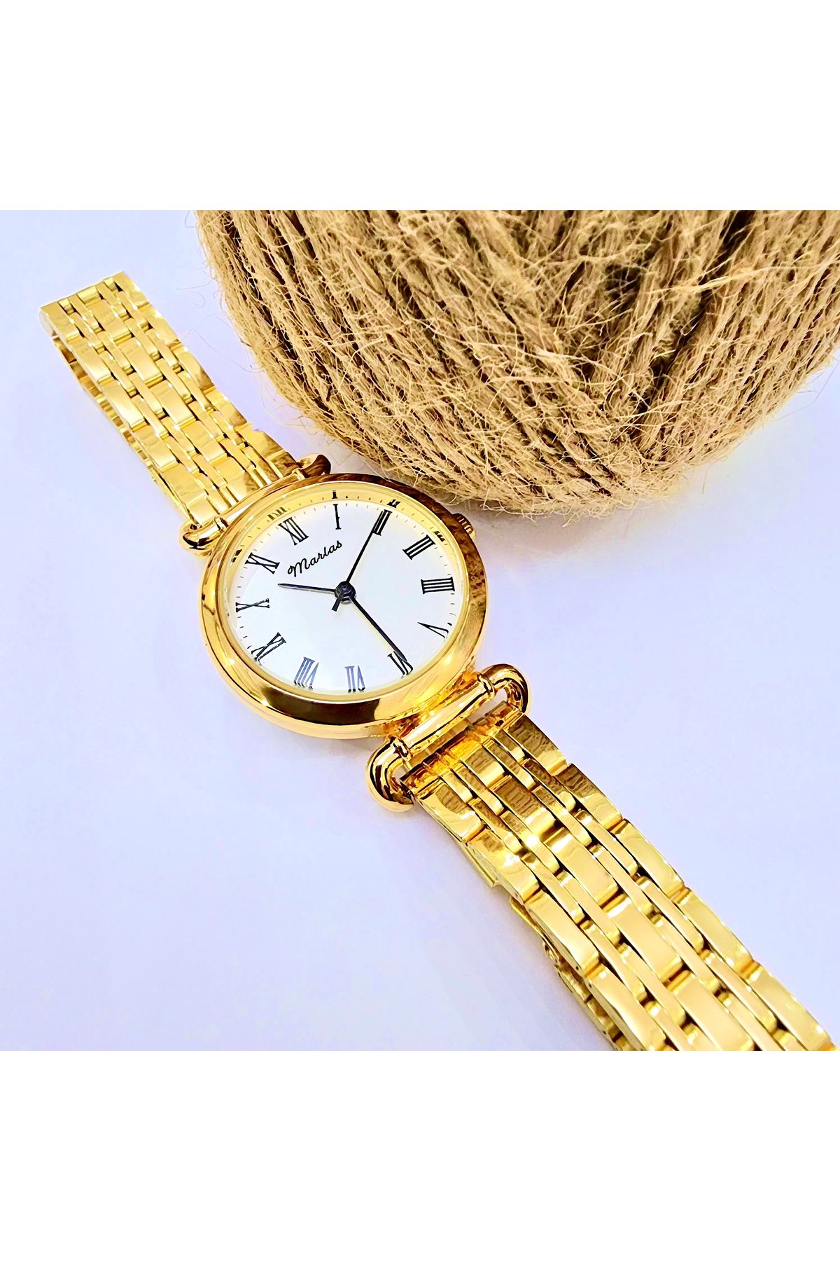 Marka Altın Renkli Retro Kadın Kol Saati