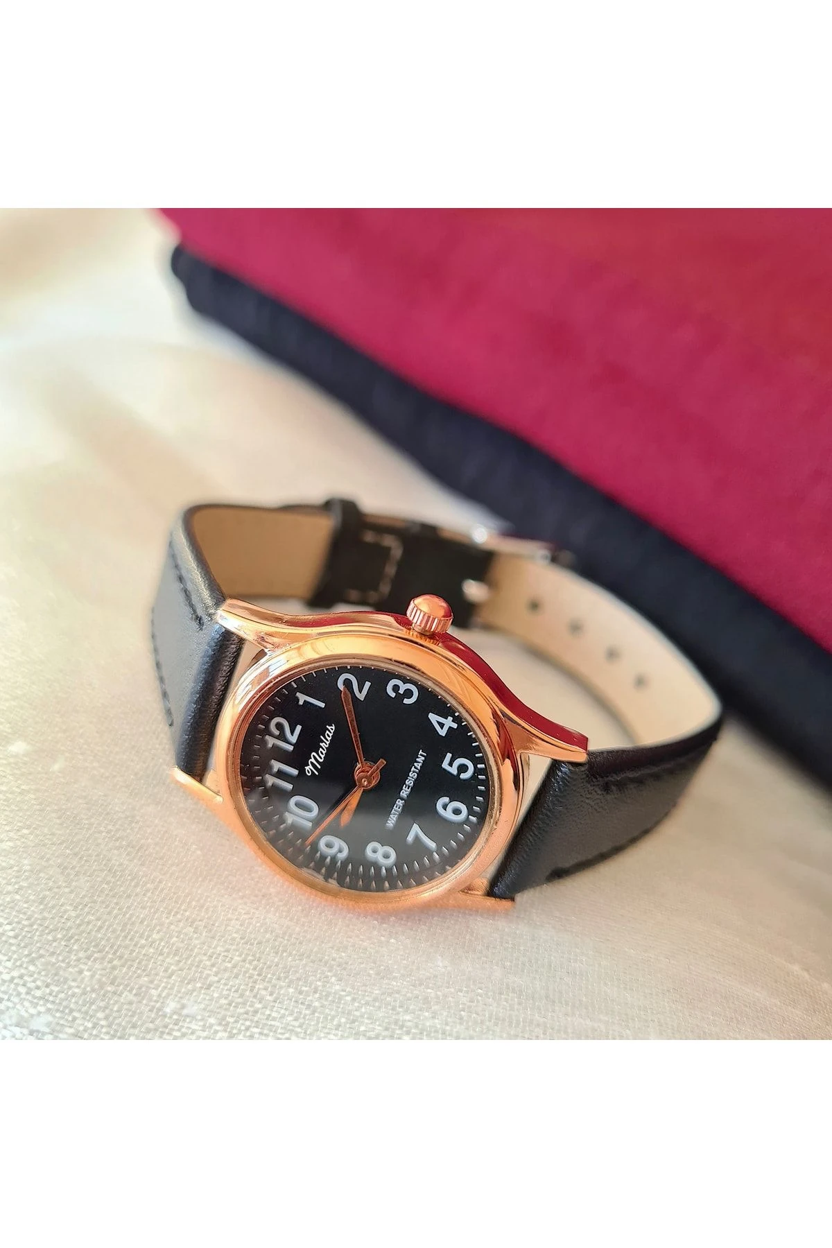 Kadın Kol Saati, Vintage Tasarım, Klasik Tasarım, Rose Gold Renk, Kayışlı Kordon