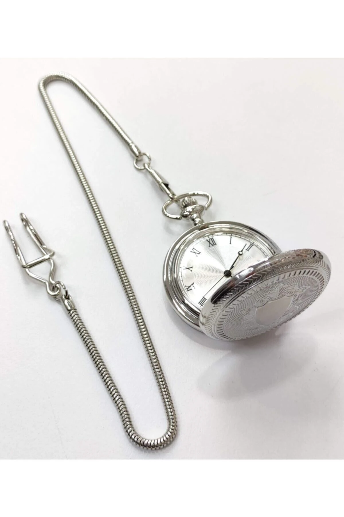 Özel Tasarım Roma Rakamlı Köstekli Cep Saati