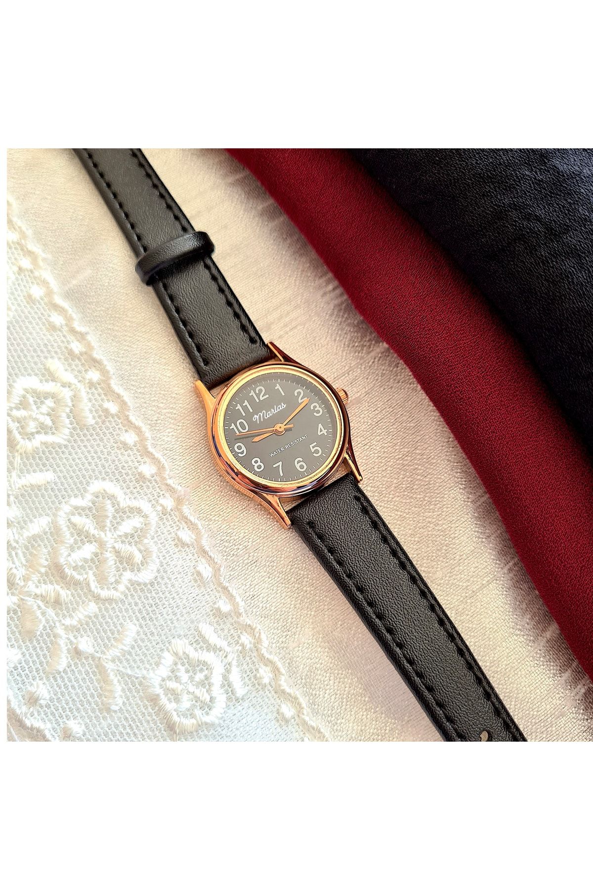 Kadın Kol Saati, Vintage Tasarım, Klasik Tasarım, Rose Gold Renk, Kayışlı Kordon