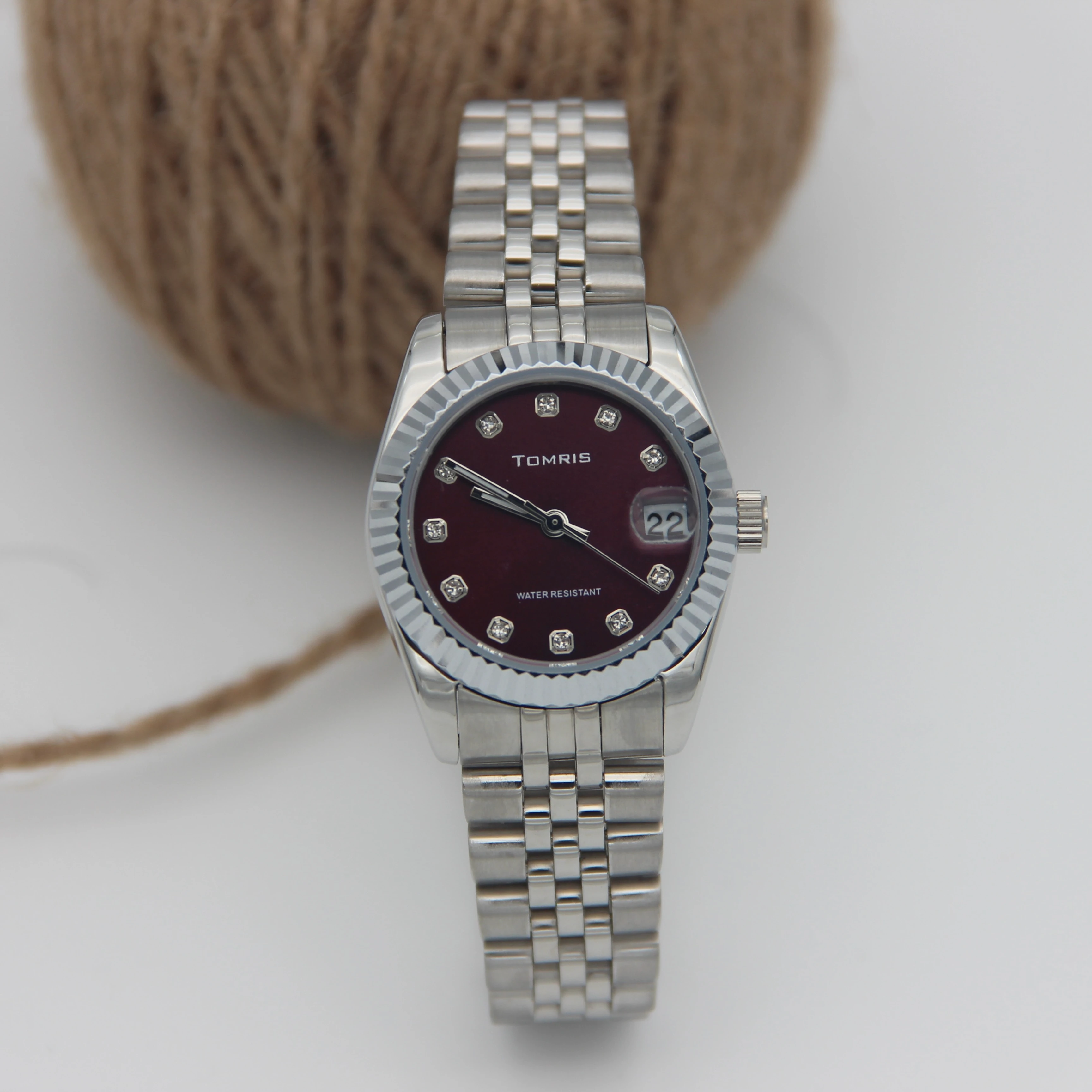 TOMRIS Kadın Kol Saati, Tamamen Çelik, Su Geçirmez, Takvimli