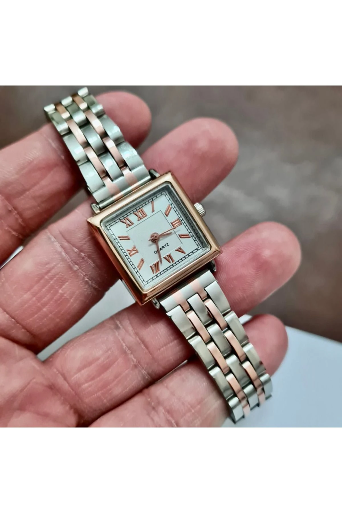 , Gümüş/rose Rengi, Roma Rakamlı Ve Retro Tasarım, Kadın Kol Saati