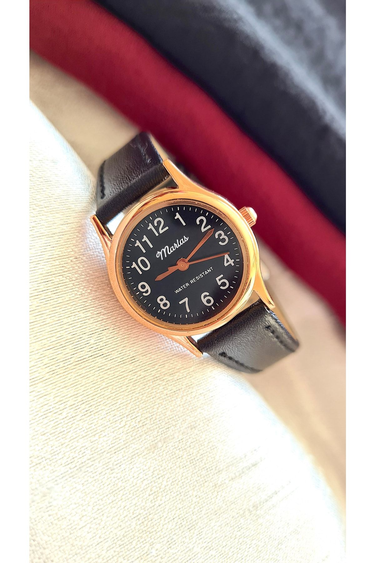 Kadın Kol Saati, Vintage Tasarım, Klasik Tasarım, Rose Gold Renk, Kayışlı Kordon