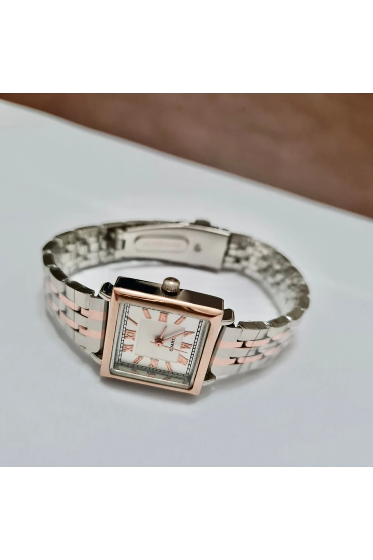 , Gümüş/rose Rengi, Roma Rakamlı Ve Retro Tasarım, Kadın Kol Saati