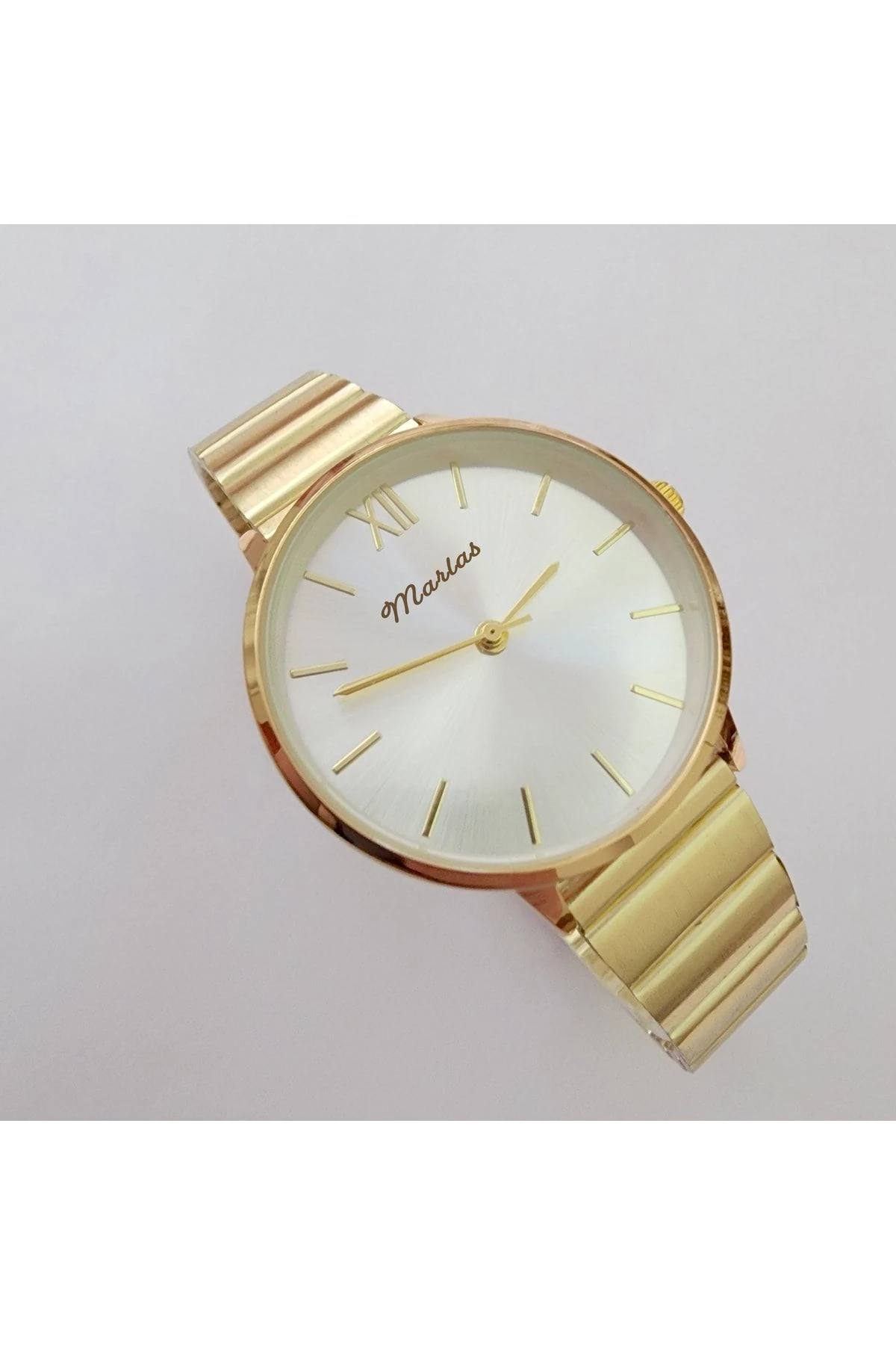 , Altın Rengi Çizgili, Modern Tasarım, Retro Tasarım, Hediyelik, Kadın Kol Saati