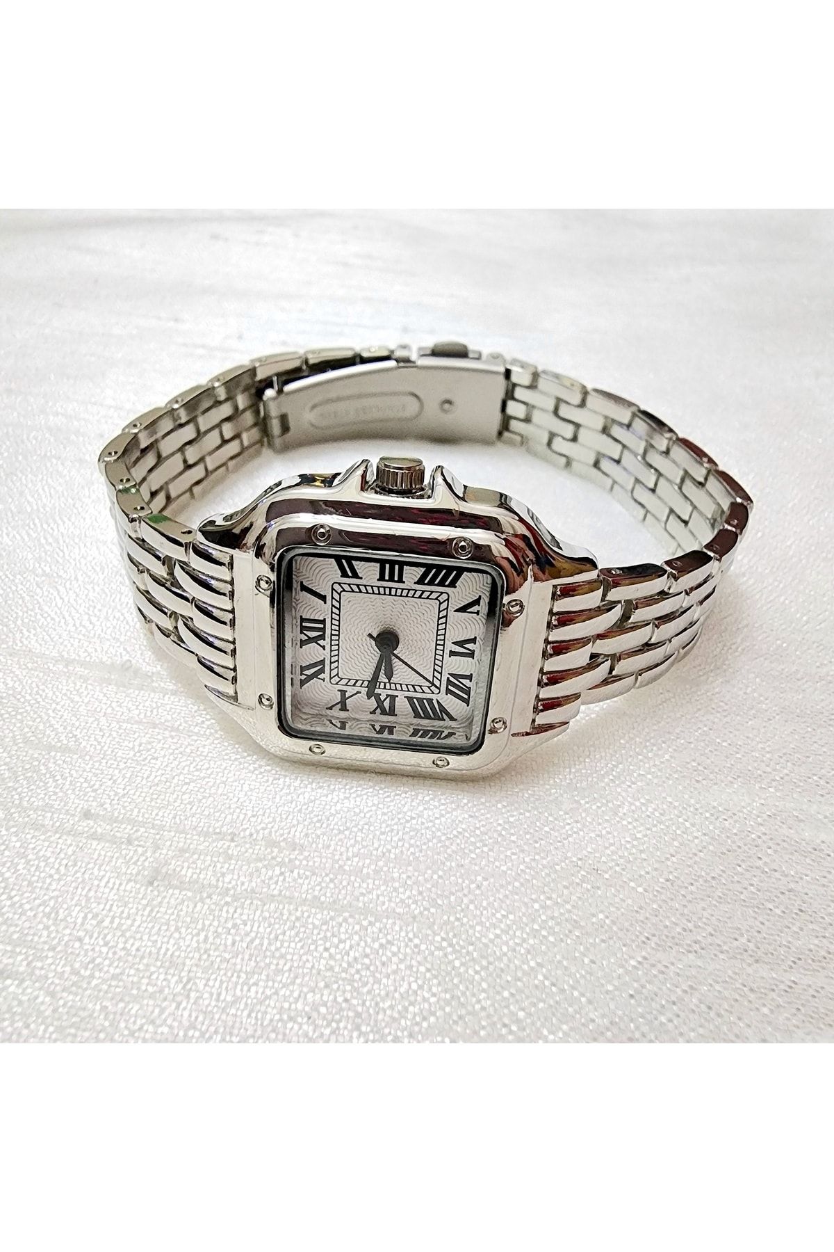 , Gümüş Rengi, Roma Rakamlı, Modern Tasarım, Retro Tasarım, Hediyelik, Kadın Kol Saati