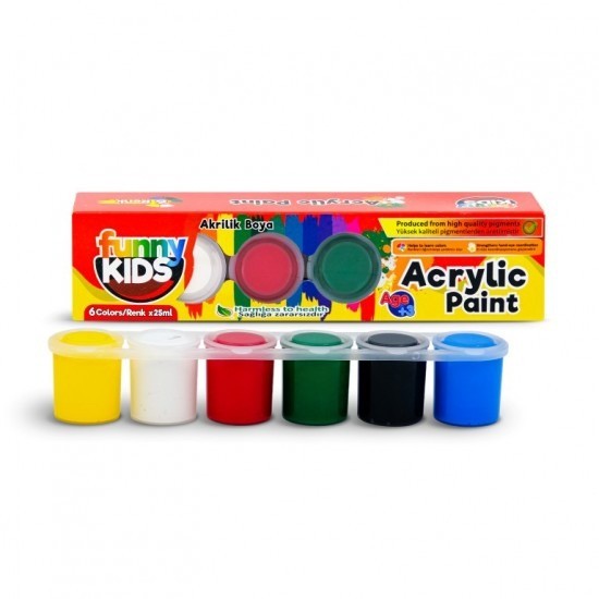 FUNNY KIDS AKRİLİK 6*25 SIRALI SET