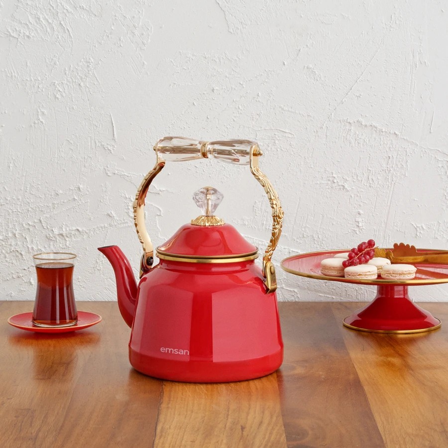 Emsan Troy Vintage İndüksiyon Tabanlı Kırmızı Kettle