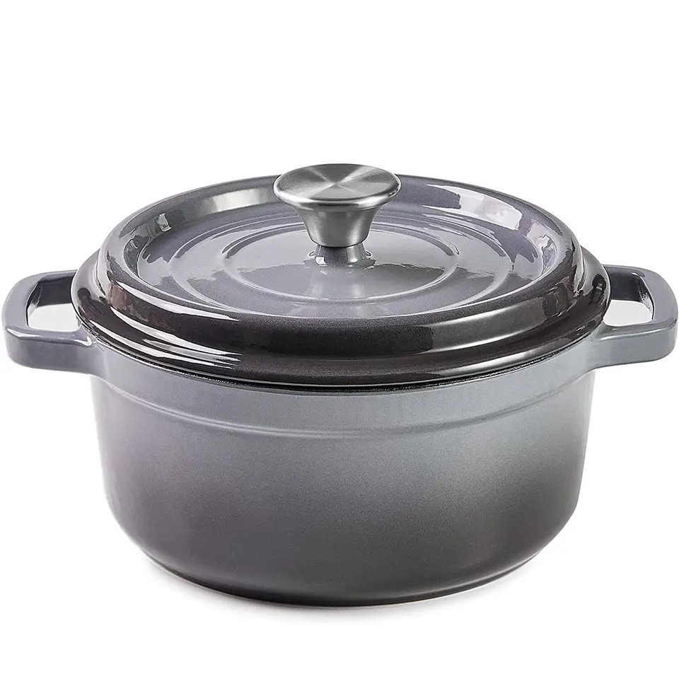 Renoir 28cm Demir Döküm Tencere - Gri