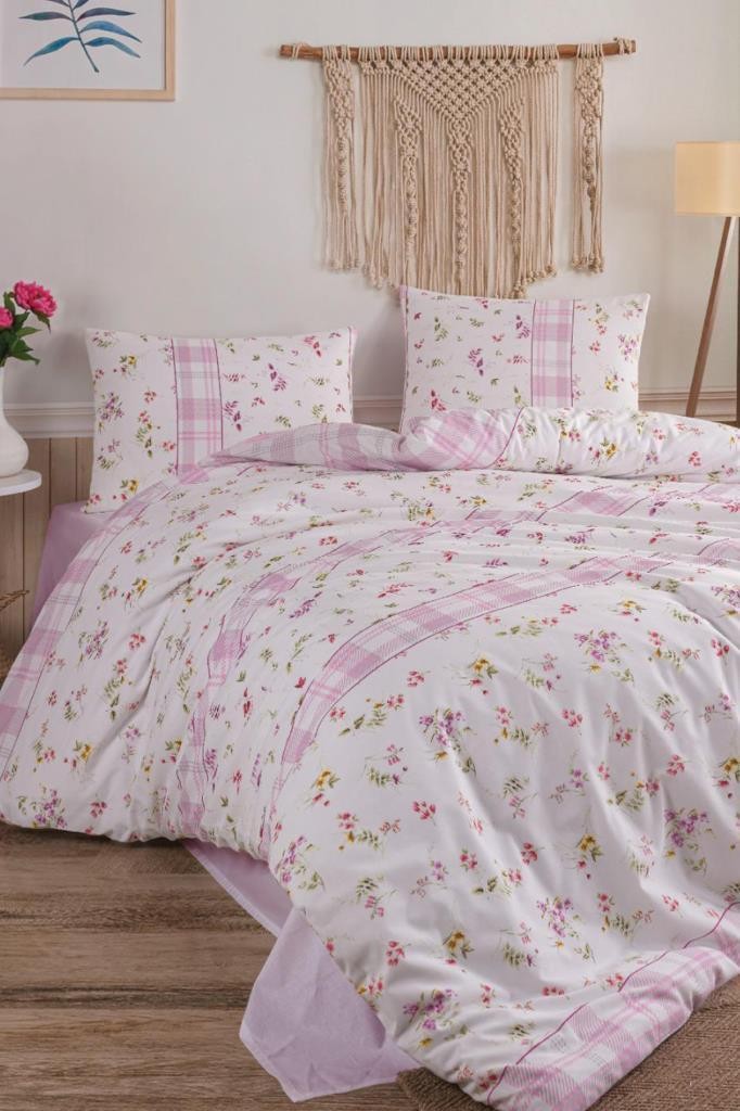 Tilla Tek Kişilik Nevresim Takımı Pembe