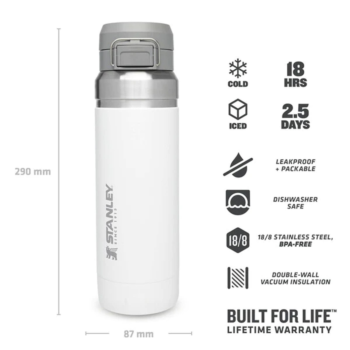 Stanley The Quick Flip Water Bottle 1.06 L Polar