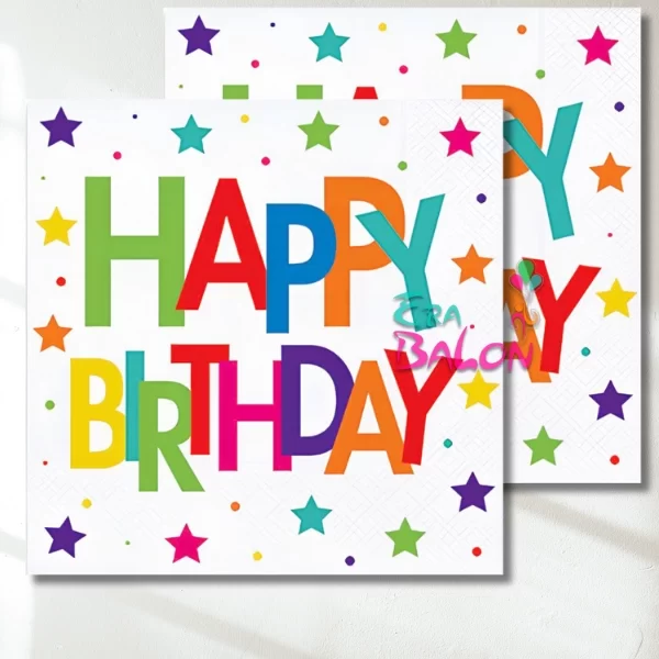 Peçete Superstar Happy Bırthday Baskılı 16'lı