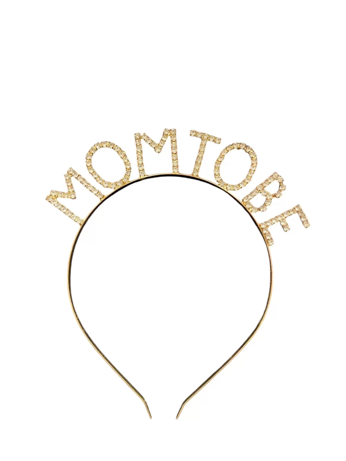 Taç Alt-Üst Metal Taşlı Mom To Be Altın