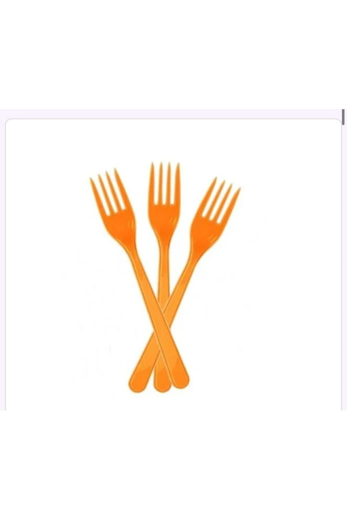 TURUNCU PLASTİK ÇATAL 25 Lİ