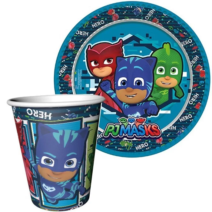 Tabak-Bardak Lisanslı Pj Masks 8'li