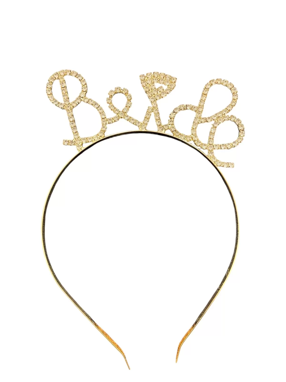 Taç Alt-Üst Metal Taşlı Bride Altın