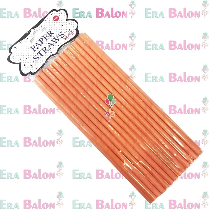 Kağıt Pipet Turuncu 24'lü