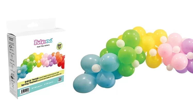 Balon Dekorasyon Seti Asorti 70'li Bahar