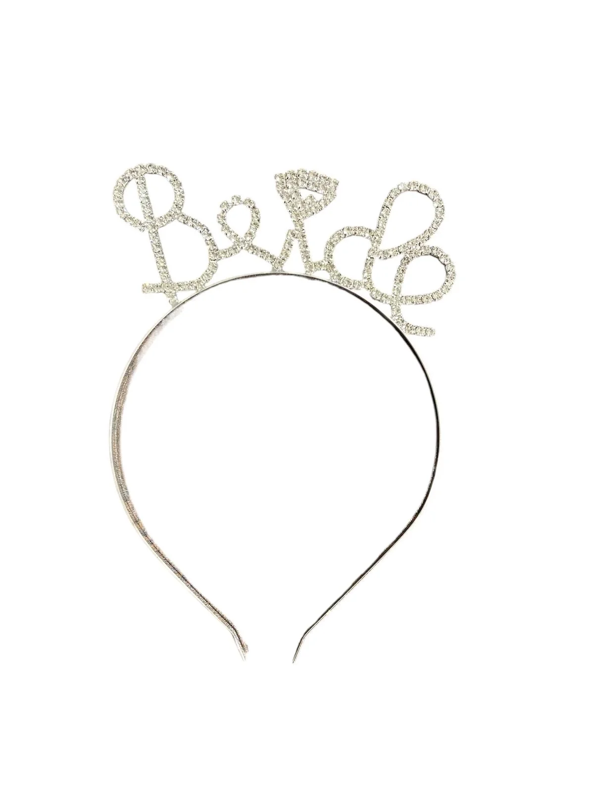 Taç Alt-Üst Metal Taşlı Bride Gümüş