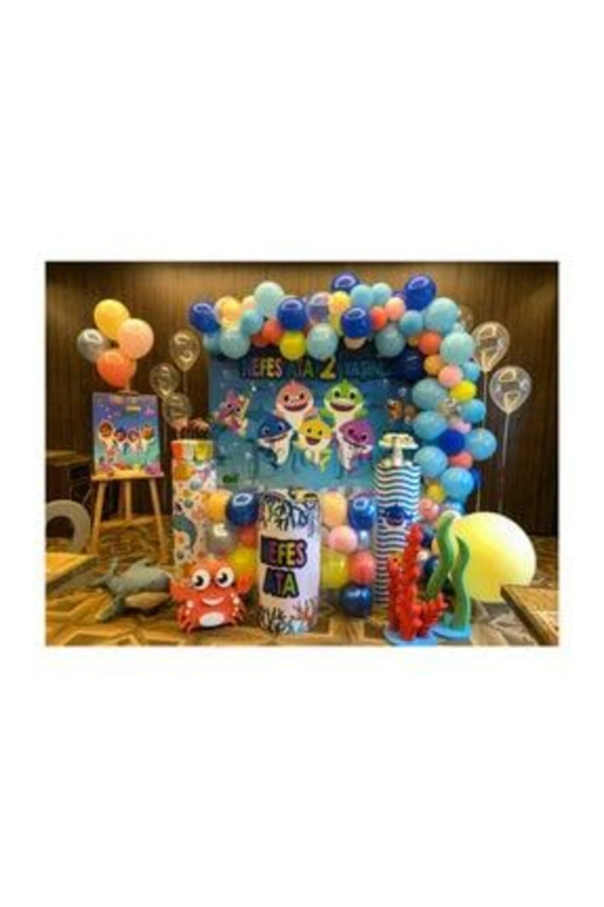 Baby Shark Temalı Zincir Balon Seti