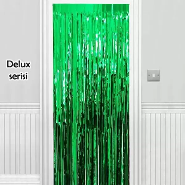 Işıltılı Duvar ve Kapı Perdesi Yeşil 90x200 cm