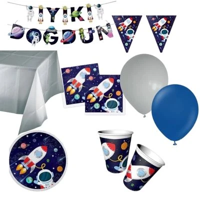 Uzay Doğum Günü Set 16 Kişilik